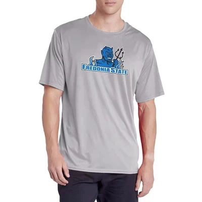 Мужская спортивная футболка Campus Lab Fredonia State University с логотипом athletic heather