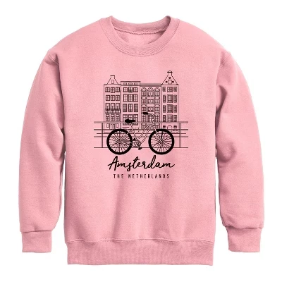Флисовая толстовка с длинным рукавом Amsterdam Graphic лилового цвета