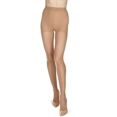 Женские колготки Memoi Soft Sheen Crystal Sheer Control Top плотностью 12 денье телесного цвета