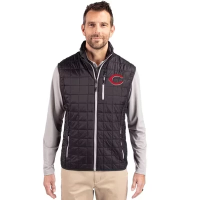 Мужской жилет-фугу Cincinnati Reds Rainier PrimaLoft® с эко-изоляцией на молнии для больших и высоких мужчин, черный