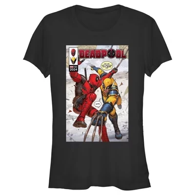 Футболка с постером Junior's Marvel: & Wolverine Did We Just Become Best Bubs черная