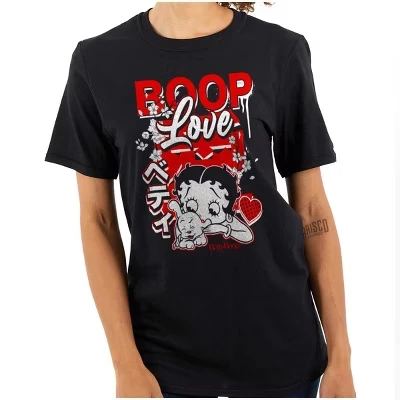Крутые женские футболки с графическим рисунком в стиле Кандзи Love Brisco Brands красного цвета