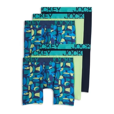 Мужские боксер‑брифы Jockey ActiveStretch 7″, 6 шт., синие