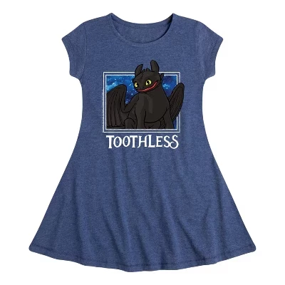 Графичное платье с коротким рукавом Toothless Stars Fit & Flair синего цвета