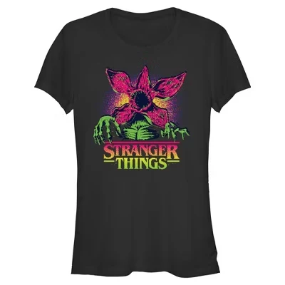 Женская футболка Stranger Things Demogorgon, черная
