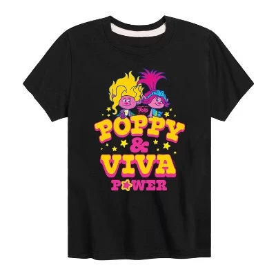 Футболка с коротким рукавом Poppy и Viva Power с графическим рисунком черного цвета