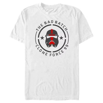 Мужская футболка со значком The Bad Batch Clone Force 99, белая