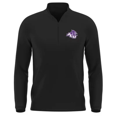 Мужской пуловер NCAA Abilene Christian 1/4 с молнией, черный