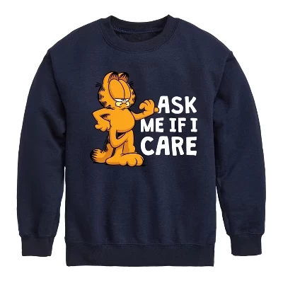 Флисовая толстовка Garfield Ask Me If I Care, синяя