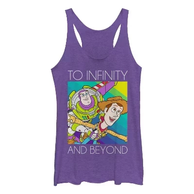 Женская майка Infinity and Beyond Rainbow Racerback на бретелях