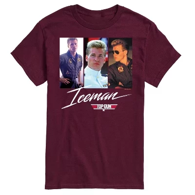 Мужская футболка Top Gun Iceman, бордовая
