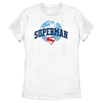 Женская футболка с логотипом Superman World белого цвета