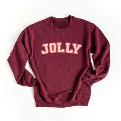 Женская толстовка с рисунком Jolly Varsity темно-бордового цвета