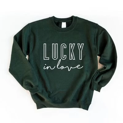 Женский свитшот Simply Sage Market Lucky In Love, зелёный