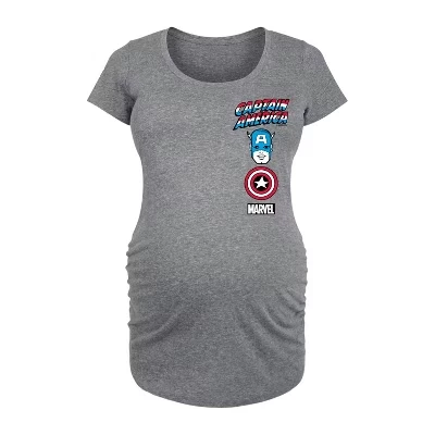Женская футболка с логотипом Капитана Америки heather grey