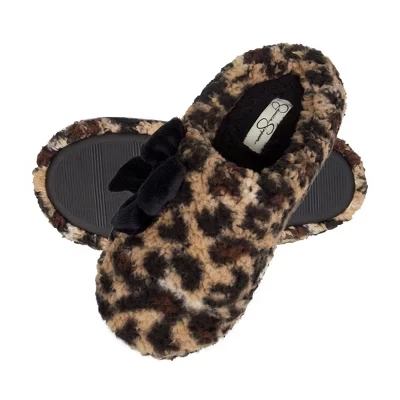 Женские плюшевые зефирные тапочки-сабо leopard