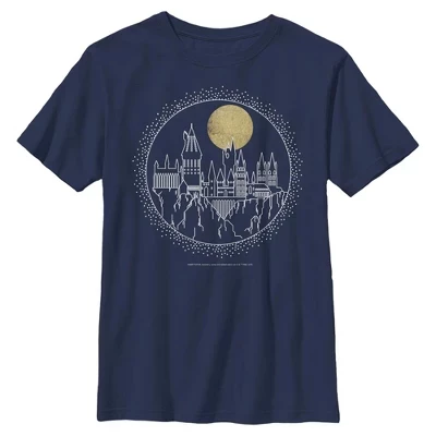 Футболка для мальчика Hogwarts Line Art Moonrise