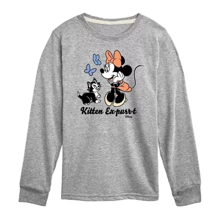 Minnie Mouse Long Sleeve Graphic T-Shirt athletic heather