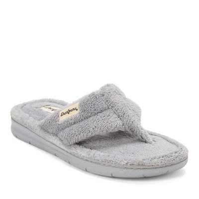 Женские шлепанцы Dearfoams Wrenley Terry, серо-голубые