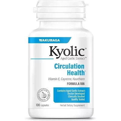 Капсулы Kyolic с витамином E, кайеной и боярышником, 100 шт