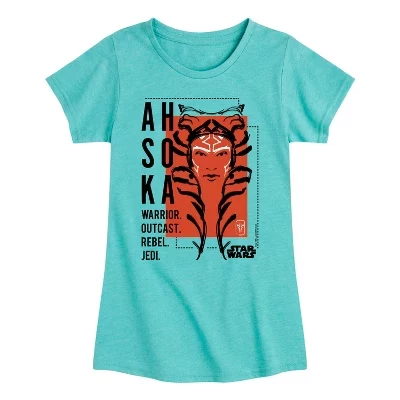 Приталенная футболка с коротким рукавом и графическим рисунком Ahsoka Collage бирюзового цвета