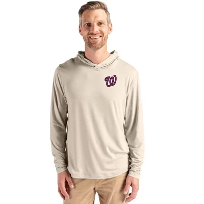 Washington Nationals Coastline Epic Comfort Переработанная мужская рубашка с капюшоном из пшеницы