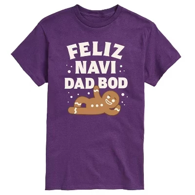 Мужская футболка Feliz Navi Dad Bod с коротким рукавом и графическим рисунком фиолетового цвета