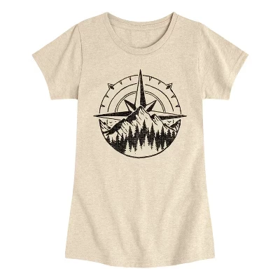 Приталенная футболка с коротким рукавом и графическим рисунком Compass Nature Scene birch