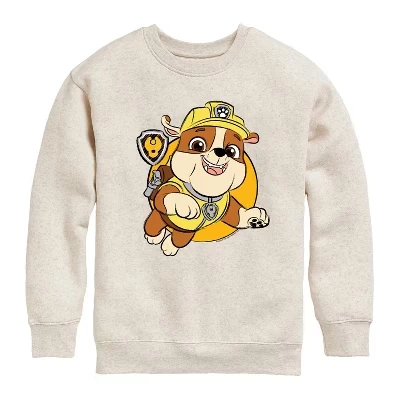 Флисовая толстовка с длинным рукавом для мальчиков - Paw Patrol - Rubble Sketch Graphic natural