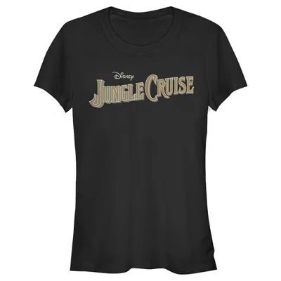Женская футболка Jungle Cruise логотип, черная