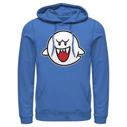 Мужская толстовка с капюшоном Mario Boo Ghost Pull Over королевского синего цвета