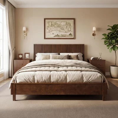Кровать-платформа Christopher Knight Home, коричневая
