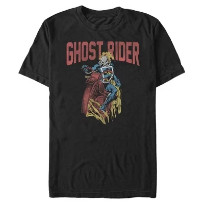 Мужская классическая футболка Ghost Rider черного цвета