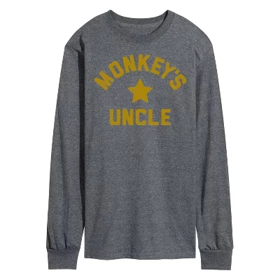Мужская футболка с длинным рукавом Monkey's Uncle с графическим рисунком heather charcoal