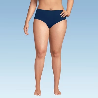 Женские плавки Lands End Mid Rise, синие