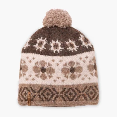 Шапочка Camilla Beanie - женская зимняя шапка с натуральным помпоном на подкладке из переработанного материала
