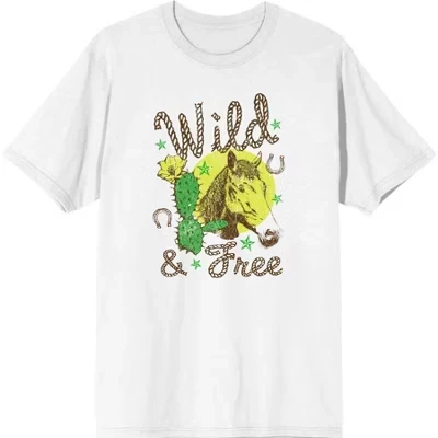 Футболка с круглым вырезом и коротким рукавом Wild and Free Western Icons для взрослых, белая