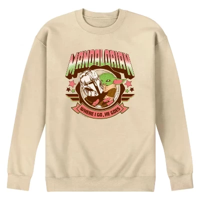 Men's -  - Mando Collegiate Graphic Fleece Sweatshirt cream