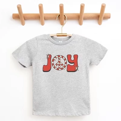 Молодежная футболка Joy Peace Sign с коротким рукавом серого цвета