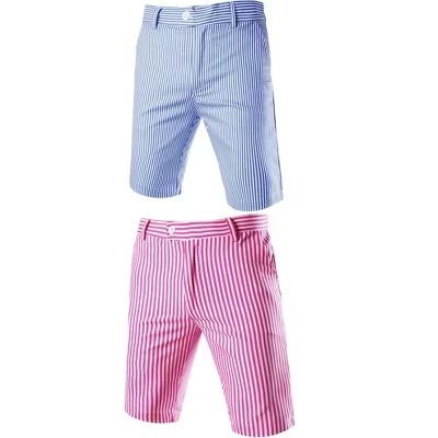 Мужские летние шорты в полоску Slim Fit на плоской подошве спереди, короткие брюки-чино с присосками, 2 упаковки