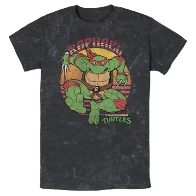 Мужская футболка Distressed Raphael in Action черного цвета
