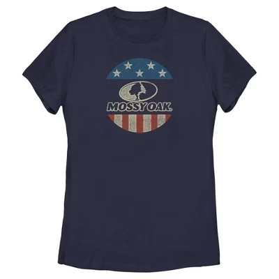 Женская футболка с логотипом American Flag Circle синего цвета