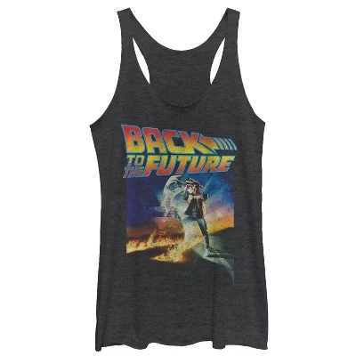 Женская майка-борцовка Back to the Future Marty McFly, черная