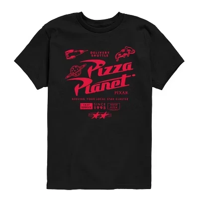 Футболка из джерси Pizza Planet с коротким рукавом и рисунком черного цвета