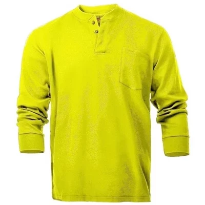 Огнестойкие футболки Henley желтого цвета