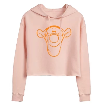 Женское худи Disney Tigger Sketch укороченное, синее