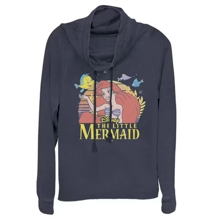 Женская толстовка Ariel Classic с капюшоном и круглым вырезом для юниорок темно-синего цвета