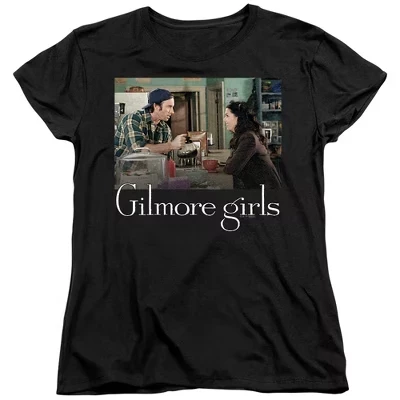 Женская футболка Gilmore Girls Lorelai and Luke, черная