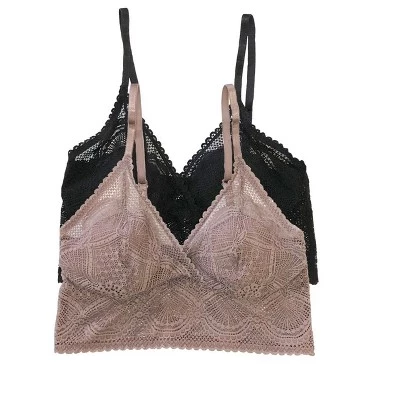 | Бюстгальтер без косточек Finesse Cami Bralette, 2 штуки | Бюстгальтер | Кружево | Поддерживает нейтральный образ жизни