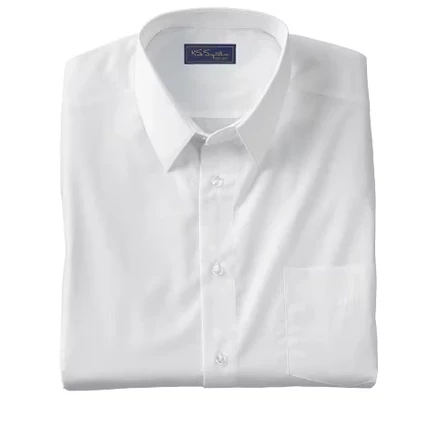 Tall Wrinkle-Free Long-Sleeve Dress Shirt Big 19 / 35-36 / white